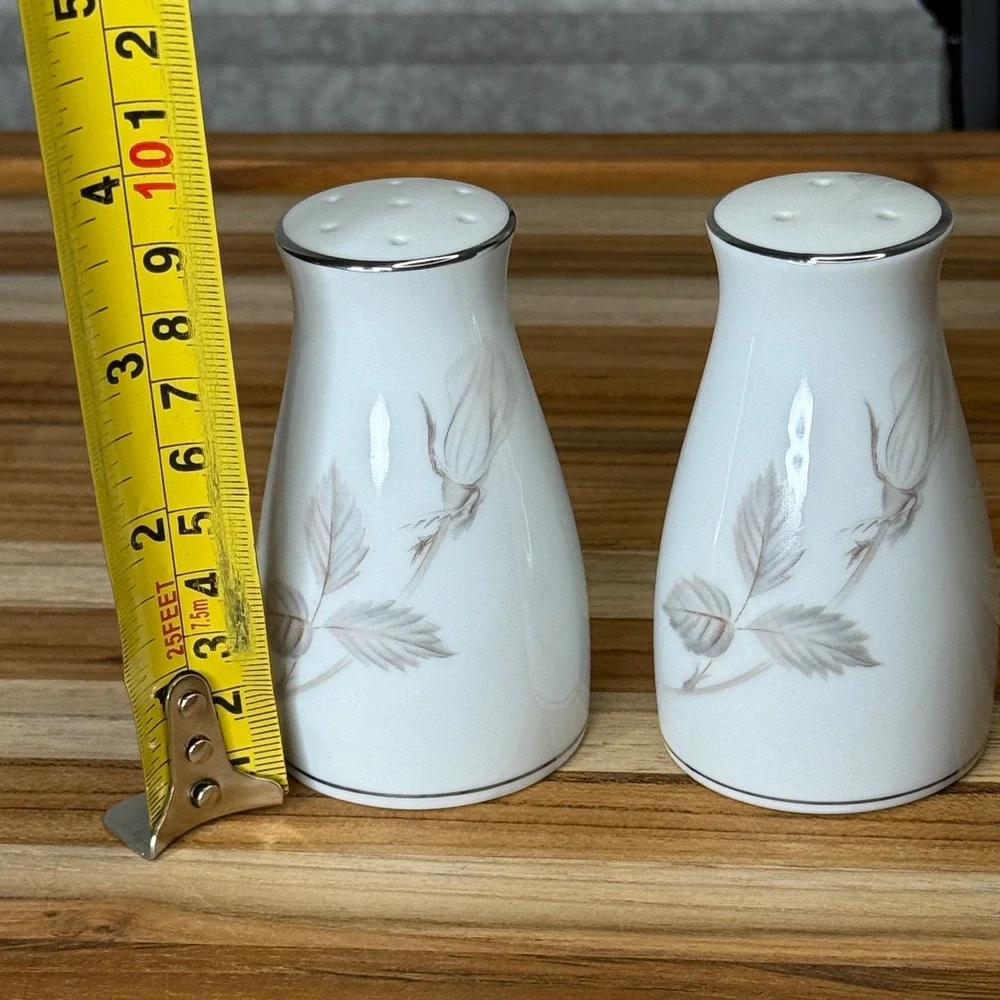 Noritake‎ PLATINUM Melrose Salt & Pepper Shakers HARD TO FIND